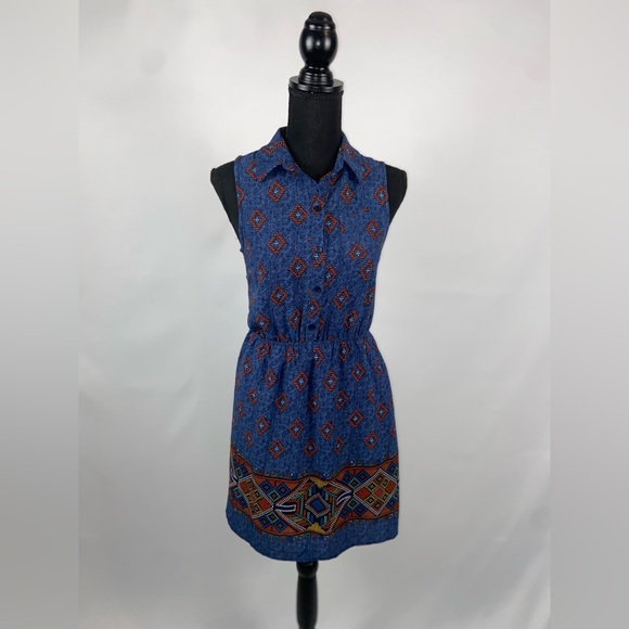 Monteau Dress Sleeveless Elastic Waistband Size Small - Picture 2 of 7